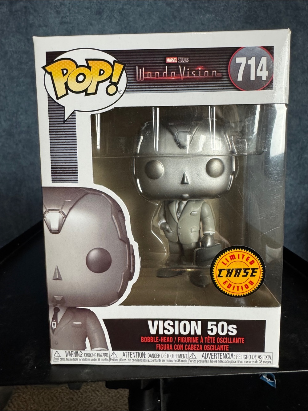 Funko Pop! Marvel Wandavision Vision 50s Silver Chase #714 figure